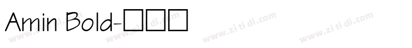 Amin Bold字体转换